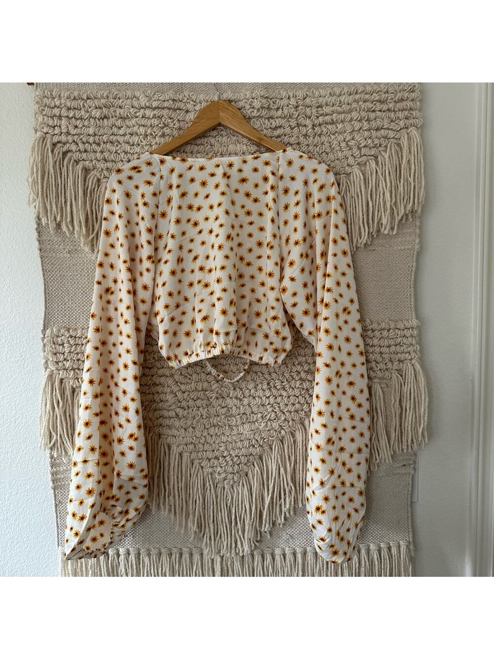 WeWoreWhat Billow Sleeve Top NWT
